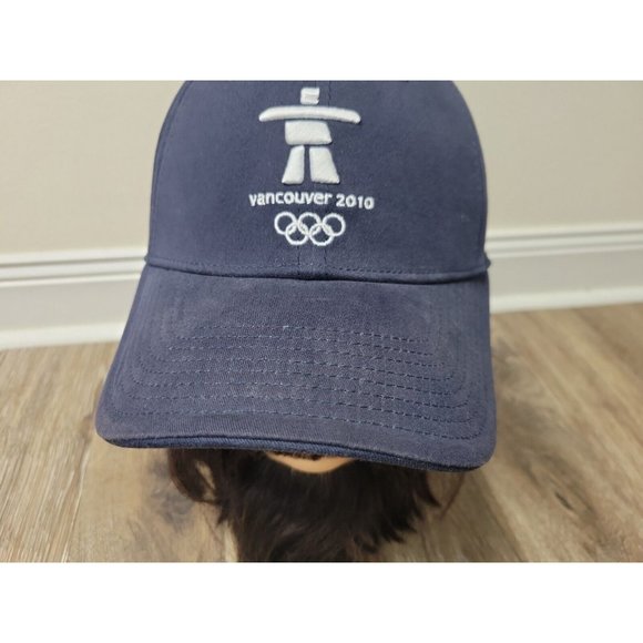 Vancouver M/L Embroidered 2010 Winter Olympic Games Navy Baseball Cap Fitted Hat - Picture 3 of 9